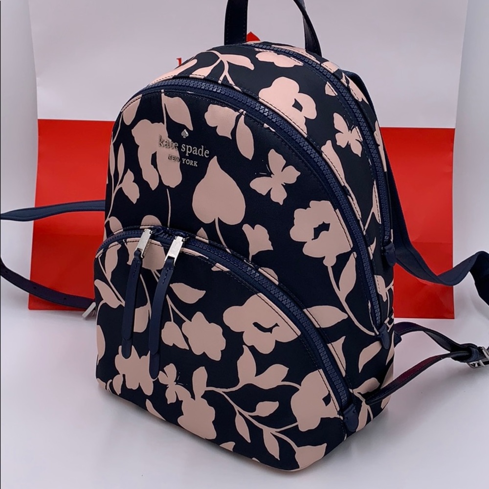 KATE SPADE karissa nylon garden vine md backpack - Picture 2 of 16